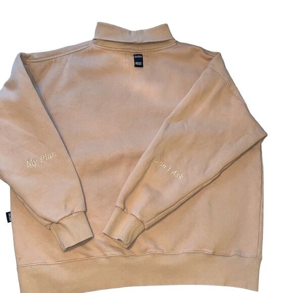 Damp Dont Ask my Plan Tan Turtleneck Sweatshirt Size XXL - Picture 3 of 10